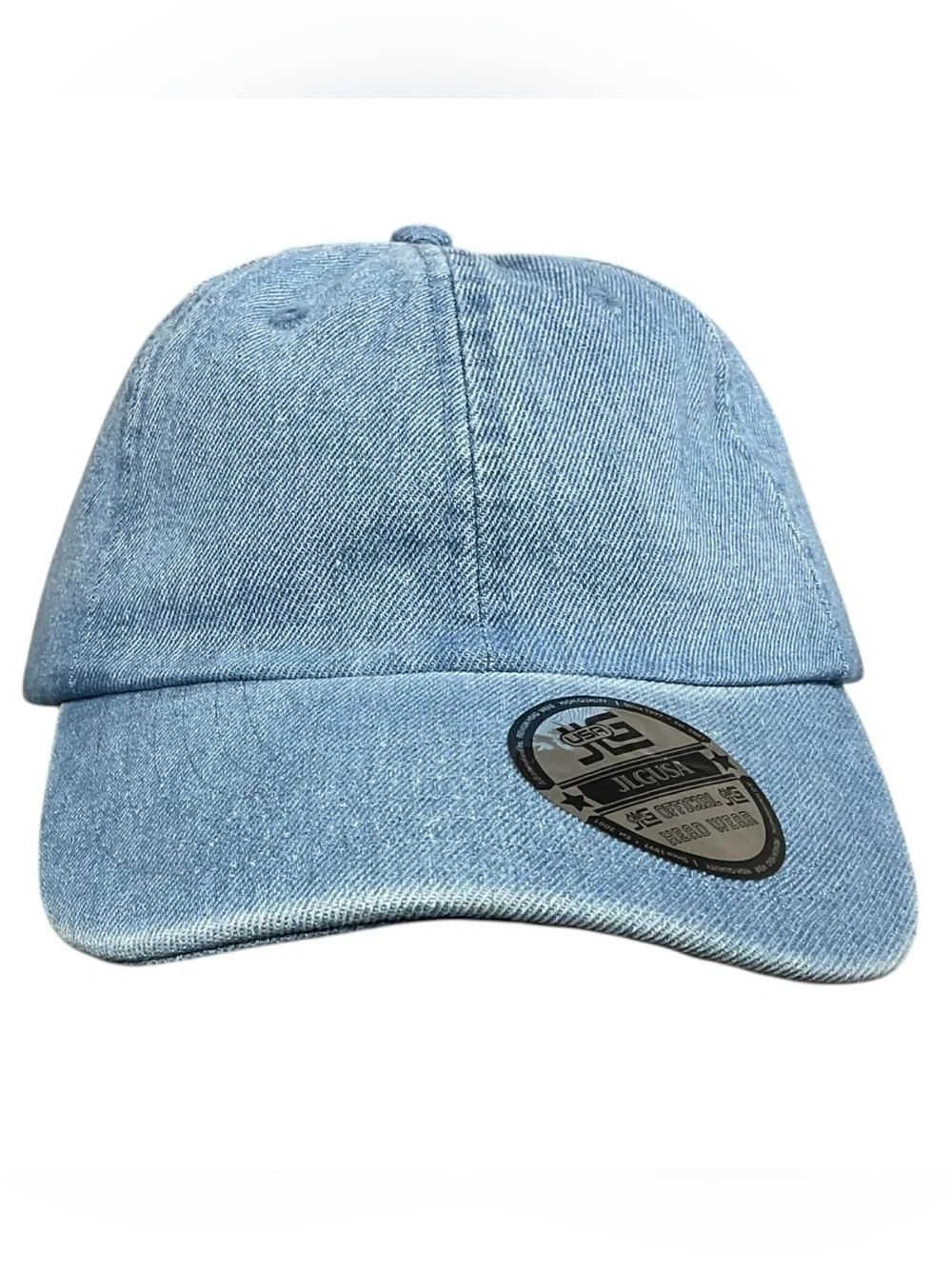 JLG USA Official Headwear Light Blue Washed Denim Baseball Cap Strapback NWOT
